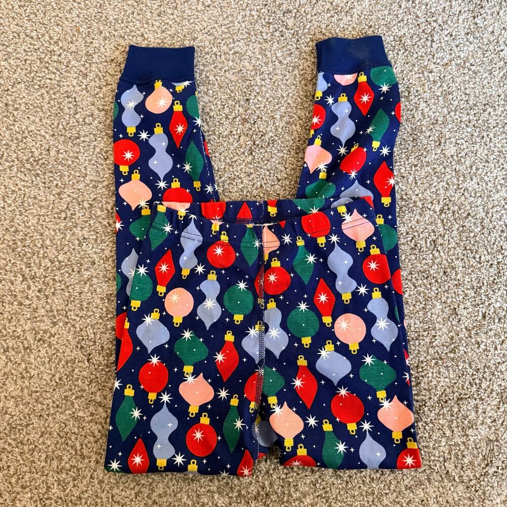 Hanna Andersson Pajama Pants Lounge Holiday Ornaments Christmas Size 8